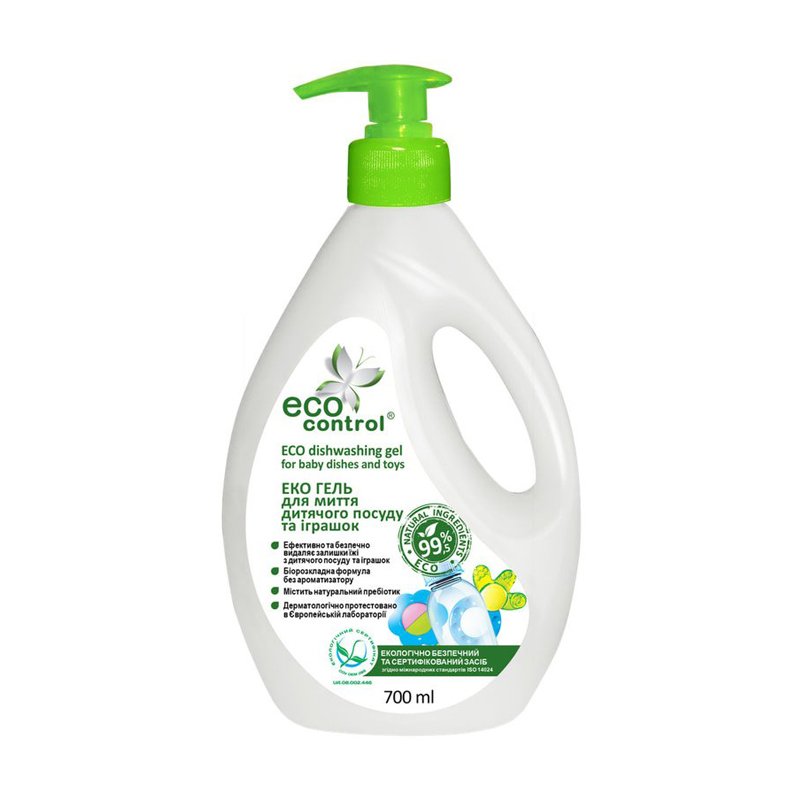 Гель для миття дитячого посуду та іграшок Eco Control, 700 мл